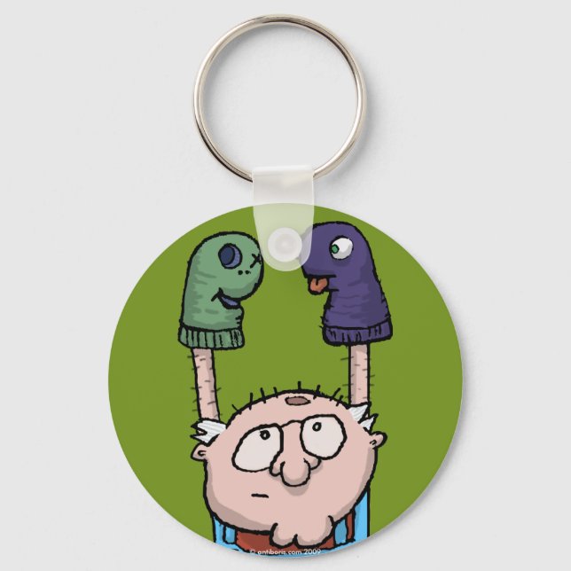 Sock Puppet Conspiracy Key Ring (Front)