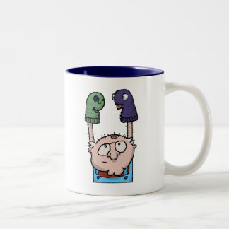 Sock Puppet Conspiracy Two-Tone Coffee Mug