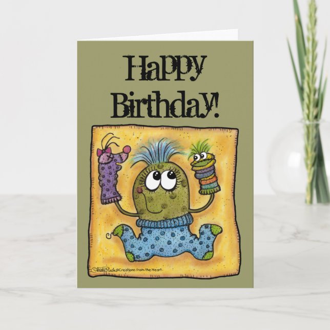 Sock Puppet Fun Card (Front)