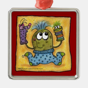 Sock Puppet Fun Metal Tree Decoration