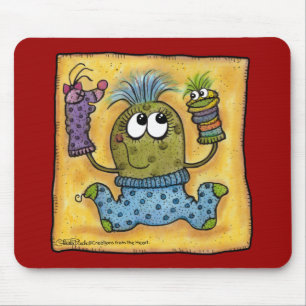 Sock Puppet Fun Mouse Mat