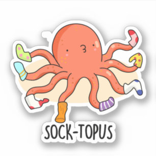 Sock-topus Funny Octopus With Socks Pun 