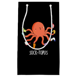 Sock-topus Funny Octopus With Socks Pun  Small Gift Bag