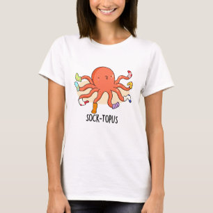 Sock-topus Funny Octopus With Socks Pun  T-Shirt