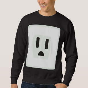 Socket Easy Plug And Socket Couple Halloween Costu Sweatshirt