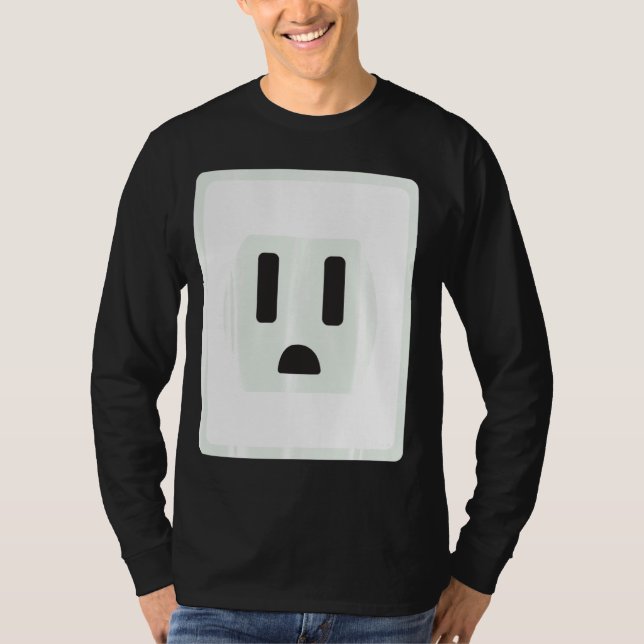 Socket Easy Plug And Socket Couple Halloween Costu T-Shirt (Front)