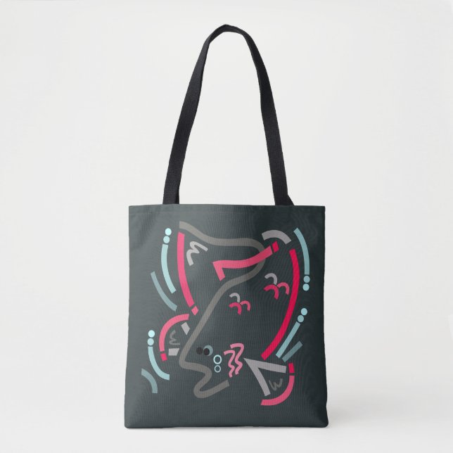 Sockeye Salmon Fish Modern Art Tote Bag (Front)