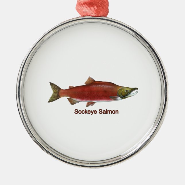 Sockeye Salmon Ornament (Front)