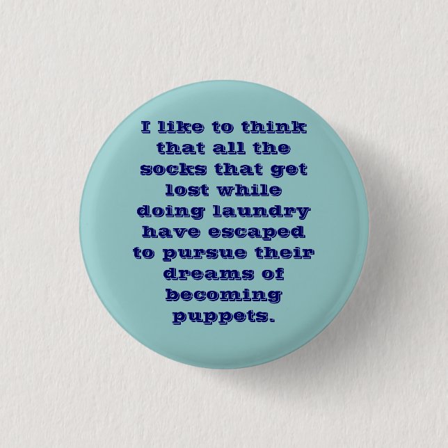 socks 3 cm round badge (Front)