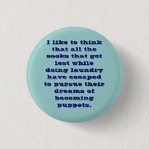 socks 3 cm round badge