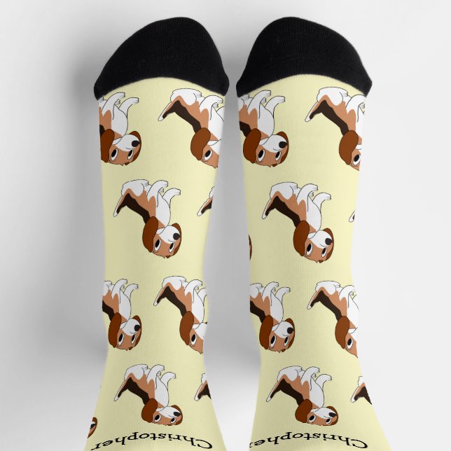 Socks Beagle Dog Design (Top)