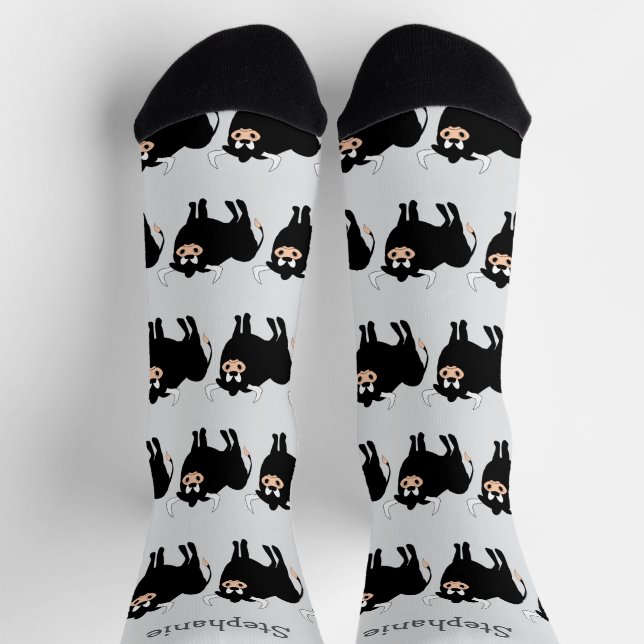 Socks Black Bull Design (Top)