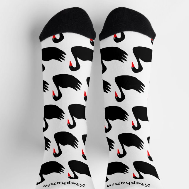 Socks Black Swan Design (Top)