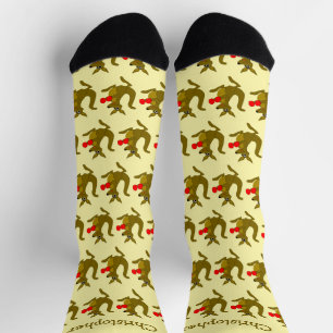 Socks Boxing Kangaroo Design