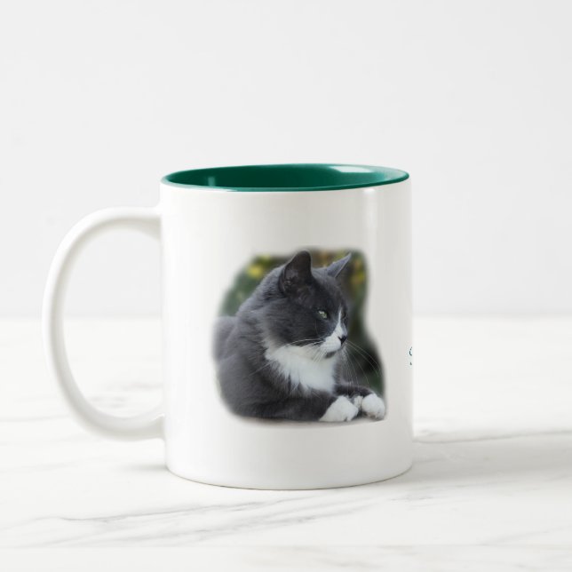 Socks Cat Mug- customise Two-Tone Coffee Mug (Left)