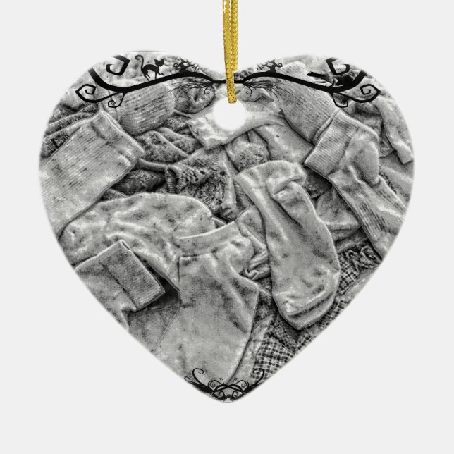 Socks Ceramic Tree Decoration (Front)