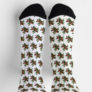 Socks - Christmas Holly 