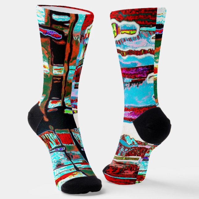 Socks – Collapse Reflection Abstract Design (Angled)