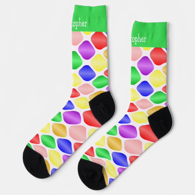 Socks Colourful Ovals Design (Left)