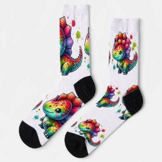  Socks Design – Cute Dinosaur
