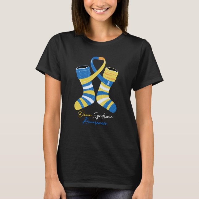 Socks Down Syndrome Awareness 2023 Extra Chromosom T-Shirt (Front)