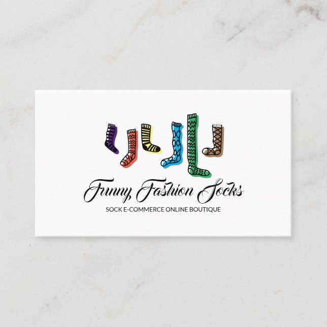 Socks Ecommerce merch Business Card (Front)