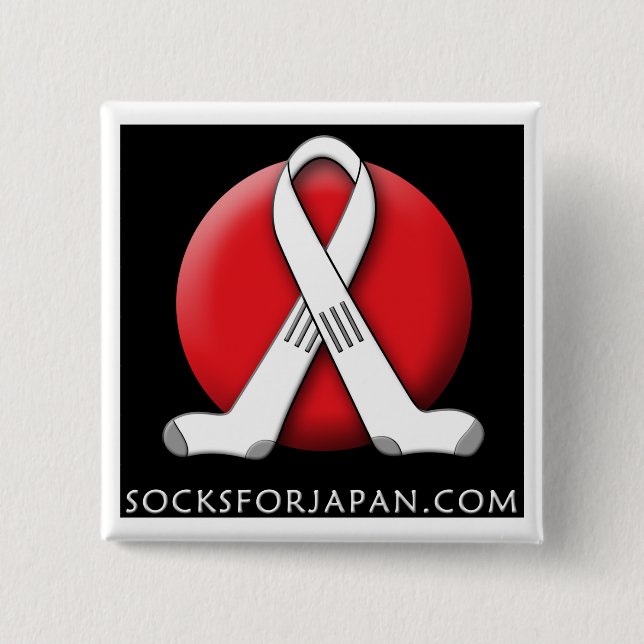 Socks for Japan Button (Front)