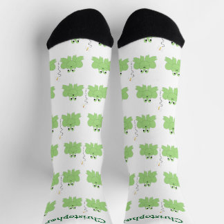 Socks Frogs And Dragonfly Design