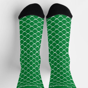 Socks Green Moroccan Pattern Design