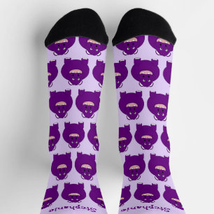 Socks Hippopotamus Design