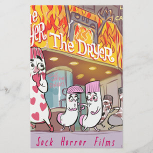 Socks Horror Films The Dryer Funny Stationery