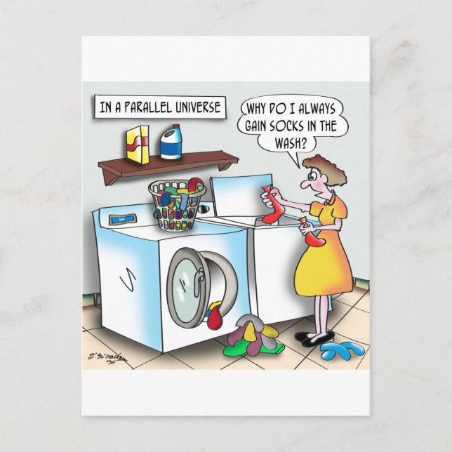 Socks in a Parallel Universe Postcard (Front)