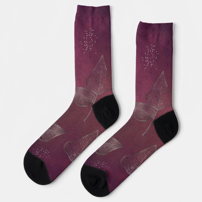 Socks in Cranberry for Men (Left)