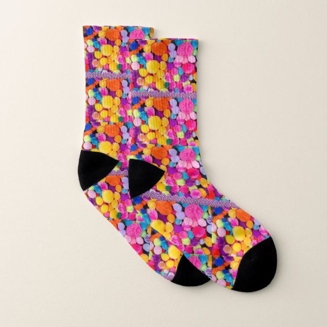 Socks Men's Colourful Pom Poms (Pair)