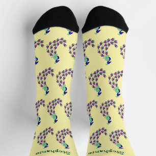 Socks Peacock Design
