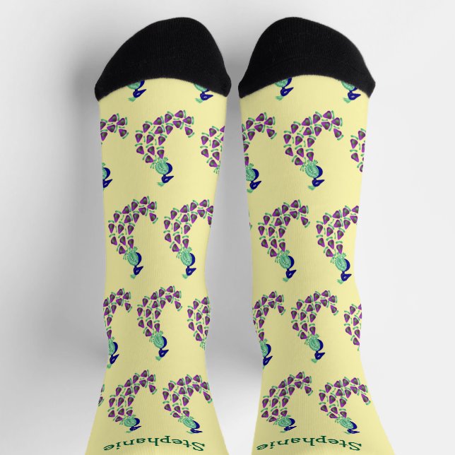 Socks Peacock Design (Top)