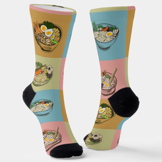 Socks Ramen Lovers Cuteness (Angled)
