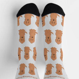 Socks Red Goldendoodle Design