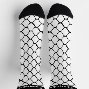 Socks White Moroccan Pattern Design