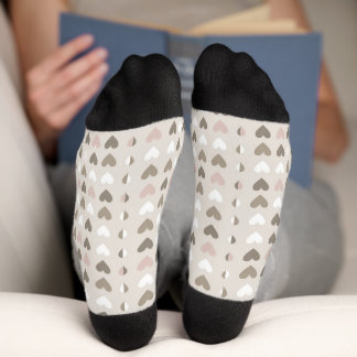 socks with a heart-shaped pattern