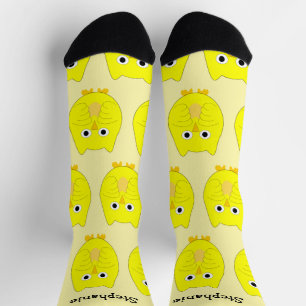 Socks Yellow Owl Design
