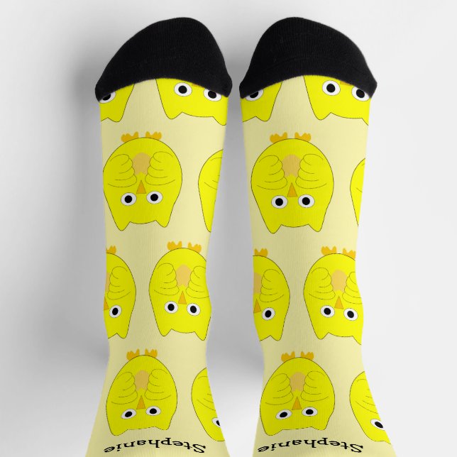 Socks Yellow Owl Design (Top)