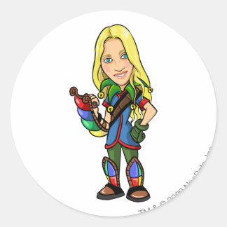 Socktastic Roo Island Staff Player Classic Round Sticker