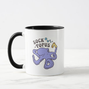 Socktopus Blue Octopus With Sock Funny Meme Mug