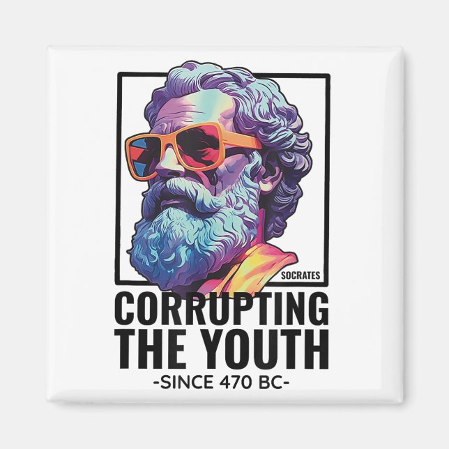 Socrates Corrupting Youth Philosopher Funny Greek  Magnet (Front)