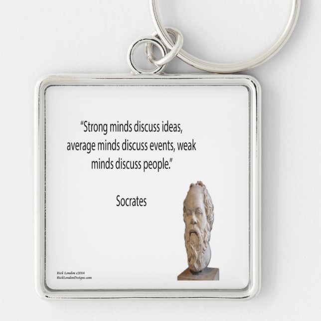 Socrates & Famous "Minds" Quote Key Ring (Front)