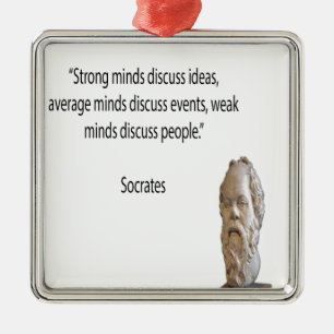 Socrates & Famous "Minds" Quote Metal Tree Decoration
