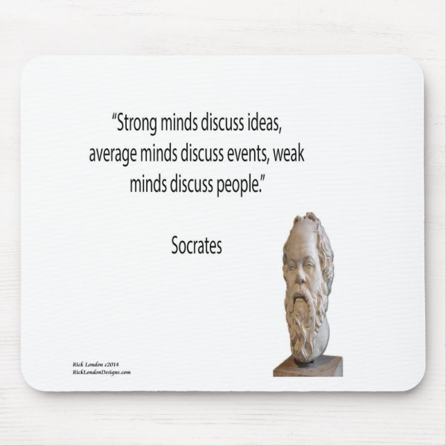 Socrates & Famous "Minds" Quote Mouse Mat (Front)
