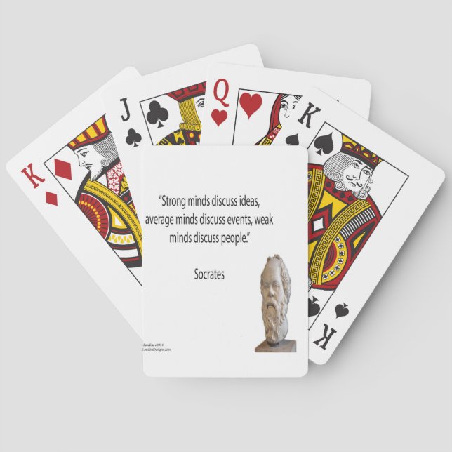 Socrates & Famous "Minds" Quote Playing Cards (Back)