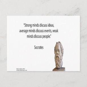 Socrates & Famous "Minds" Quote Postcard